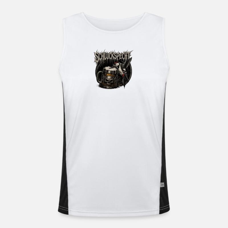 Swallow - Men's Functional Contrast Tank Top  - white/black