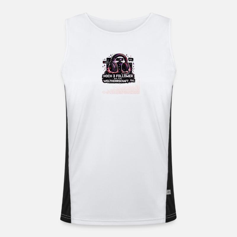 Streamer Geschenk lustiges Gaming Motiv Content Cr Funktionelles Kontrast-Tank Top für Männer 