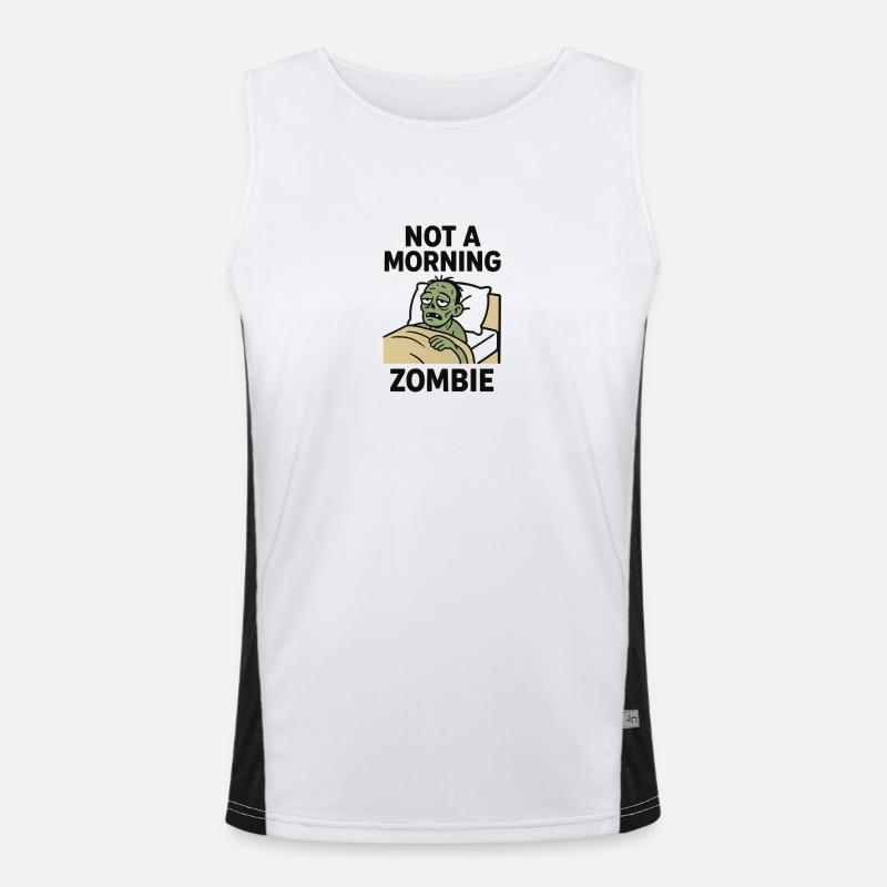 No Tomorrow Zombie - Men's Functional Contrast Tank Top  - white/black