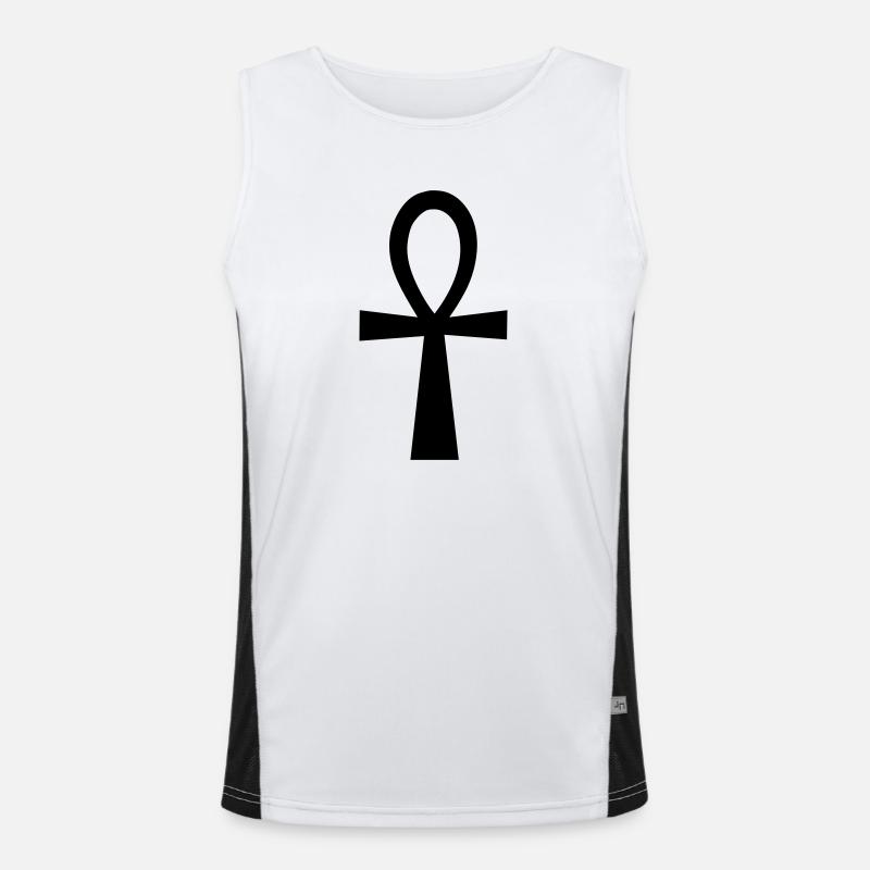 ankh symbol Funktionelles Kontrast-Tank Top für Männer 