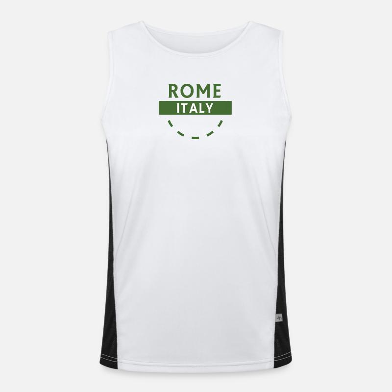 Emblème vert de Rome Italia Débardeur respirant contrasté Homme 