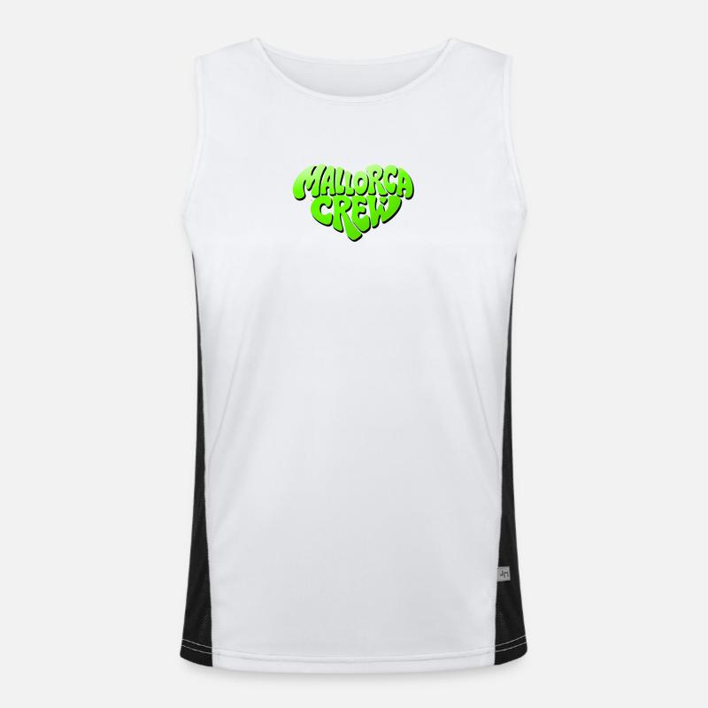 Mallorca Crew Neon Logo - Men's Functional Contrast Tank Top  - white/black