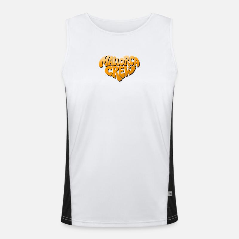 Mallorca Crew Bubble Logo - Men's Functional Contrast Tank Top  - white/black