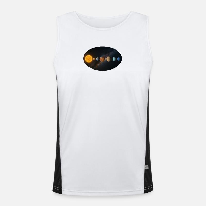 Sun - Solar System - Planets Men's Functional Contrast Tank Top 