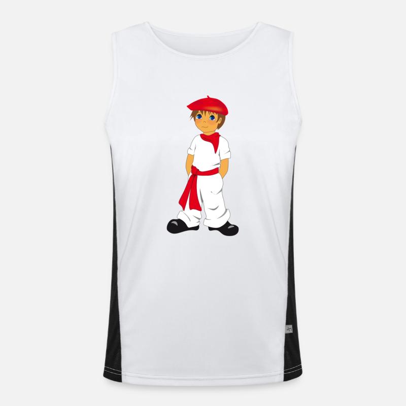 P'tit Basque Men's Functional Contrast Tank Top 