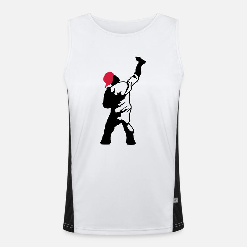 graffiti sprayer Funktionelles Kontrast-Tank Top für Männer 