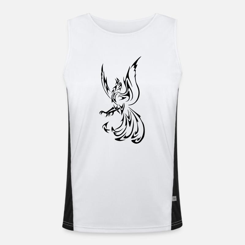 phoenix - Men's Functional Contrast Tank Top  - white/black
