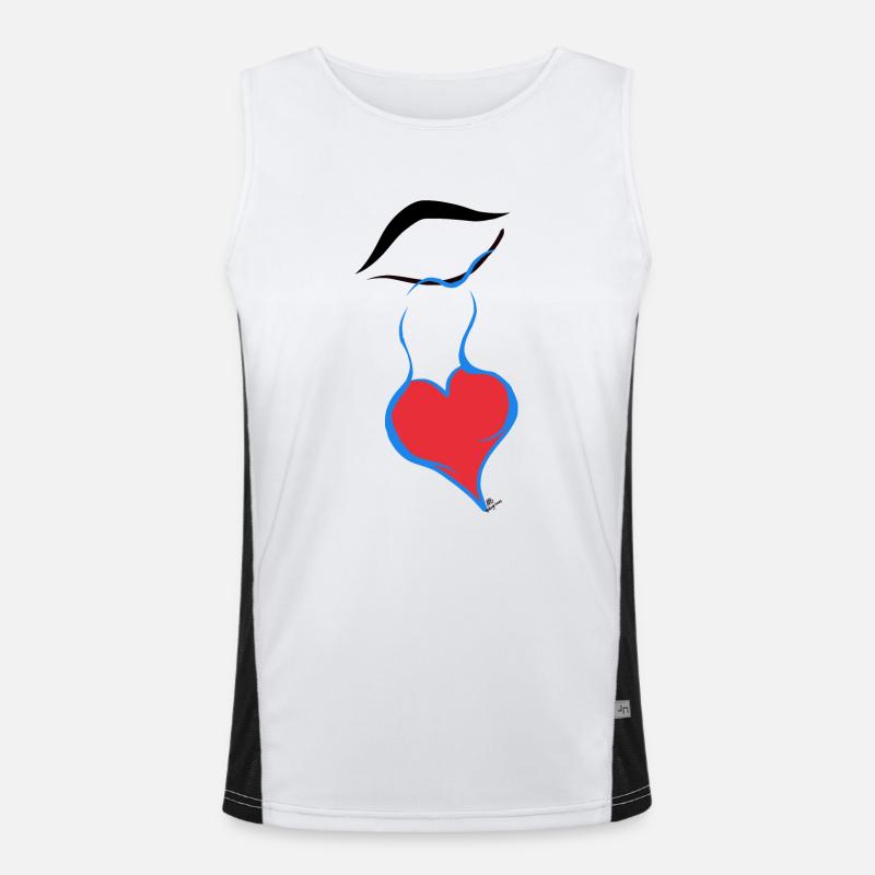 WEINEN SIE EINE LIEBE Funktionelles Kontrast-Tank Top für Männer 