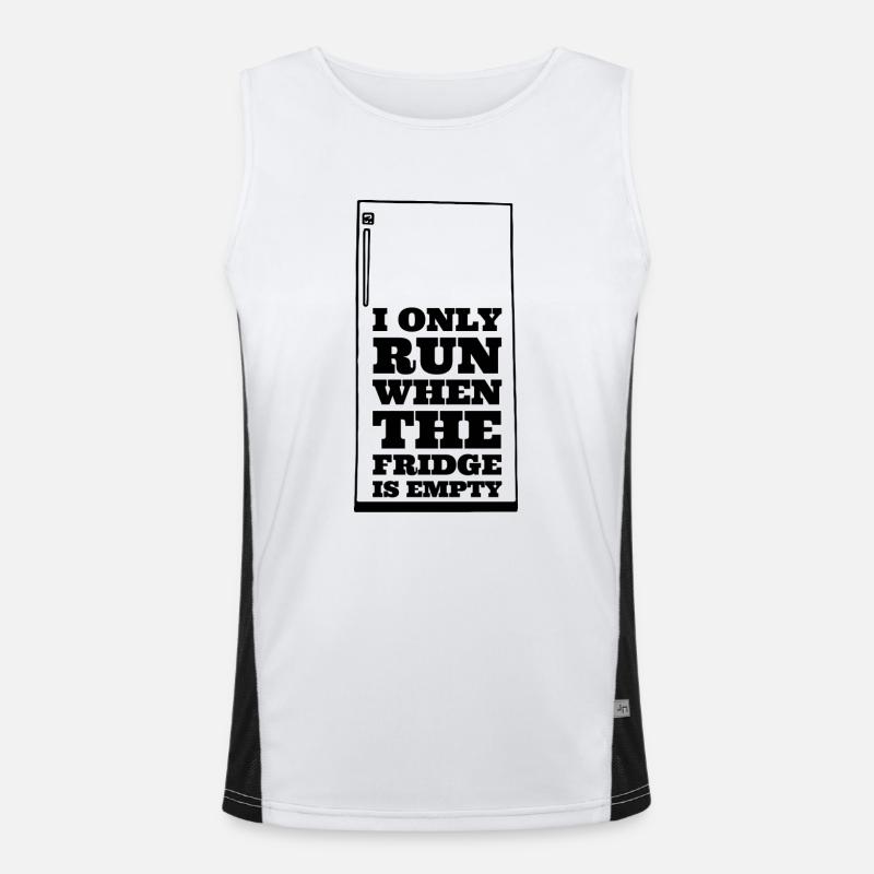 i only run when the fridge is empty Men's Functional Contrast Tank Top 