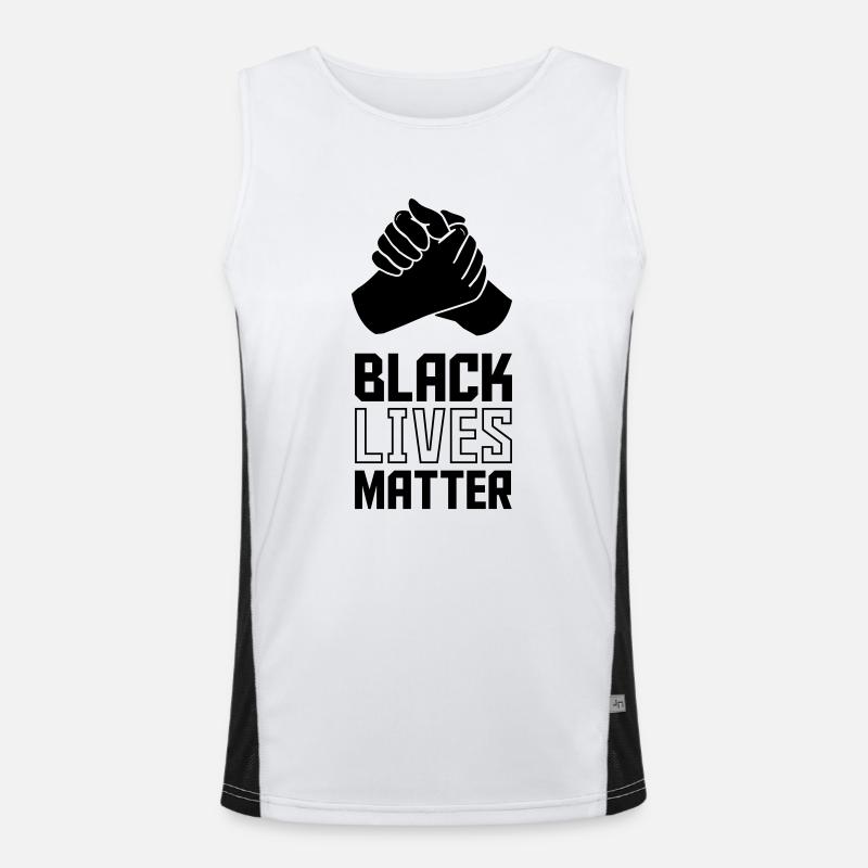 hands black lives matter Men's Functional Contrast Tank Top 