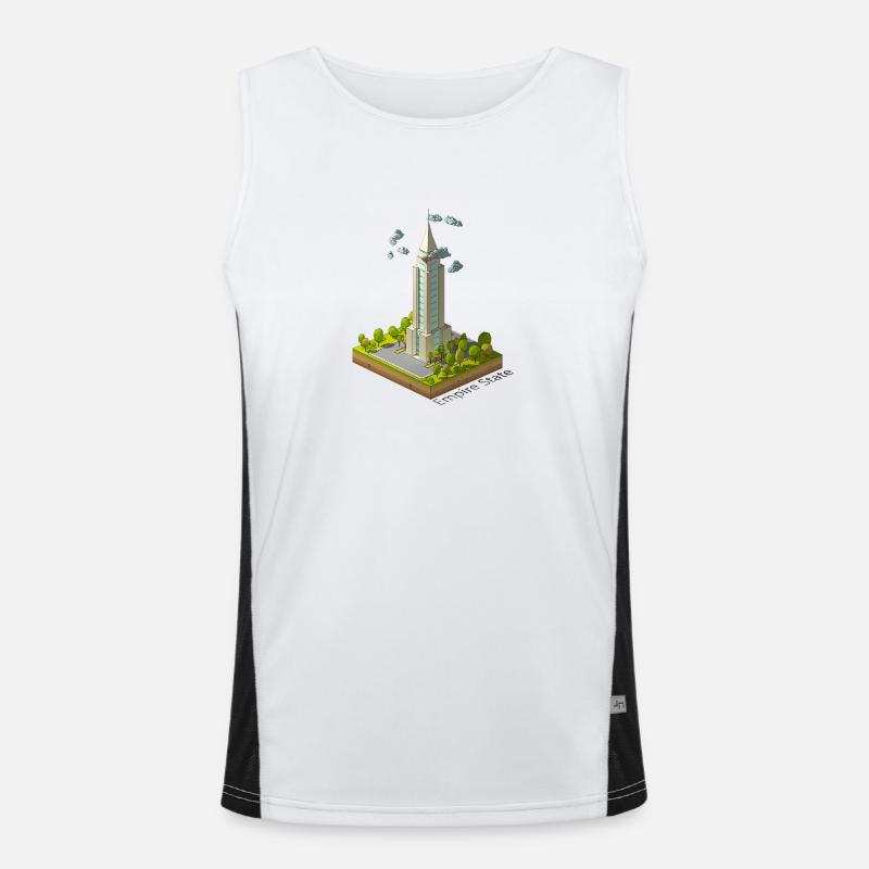 Geometric low poly Empire Building Men's Functional Contrast Tank Top 