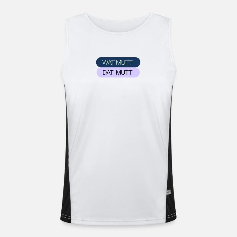 WAT MUTT - DAT MUTT Funktionelles Kontrast-Tank Top für Männer 