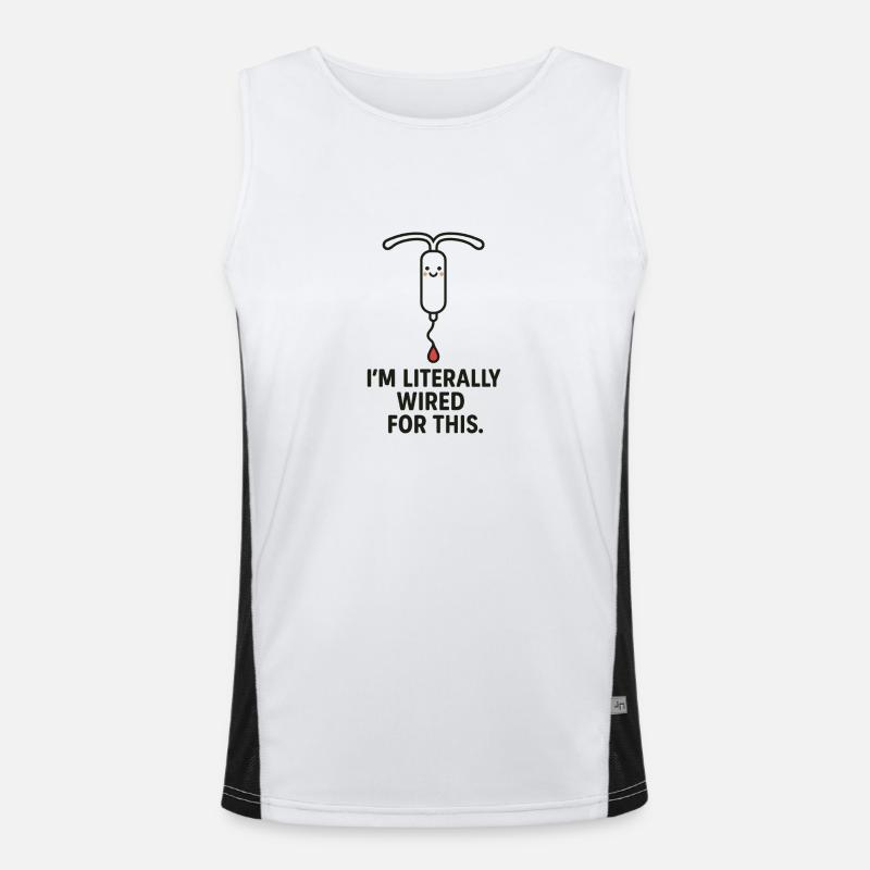 Câblé pour cela – Conception en spirale Débardeur respirant contrasté Homme 