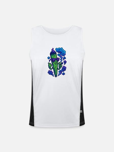 Joint Venture - Funktionelles Kontrast-Tank Top für Männer - Weiß/Schwarz