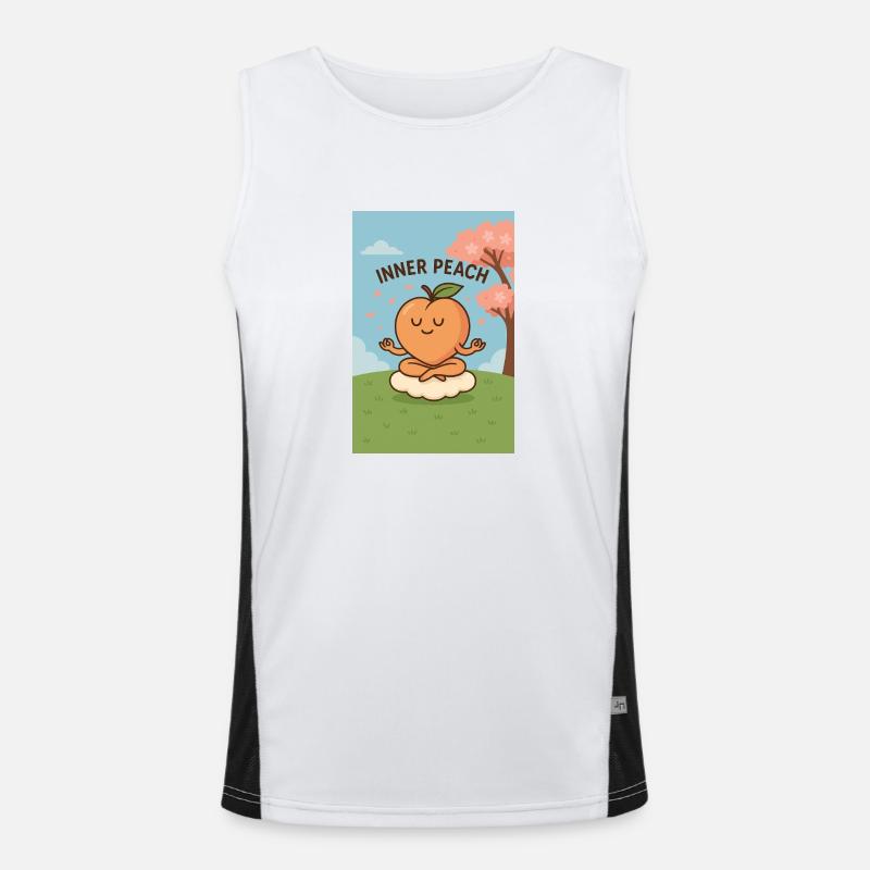 Innerer Pfirsich Funktionelles Kontrast-Tank Top für Männer 