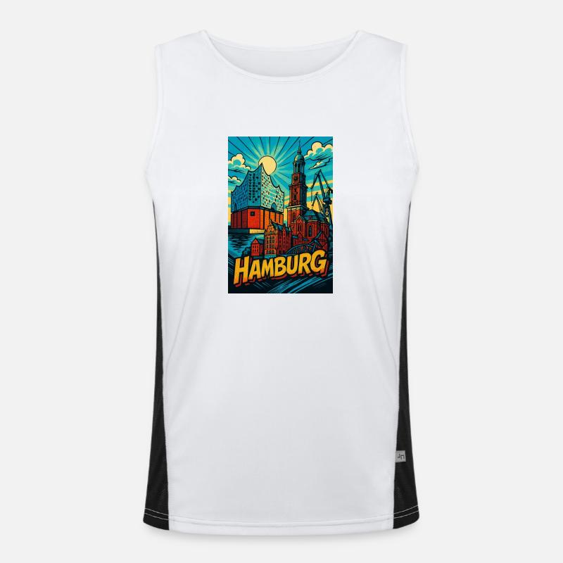 Monument de Hambourg Débardeur respirant contrasté Homme 