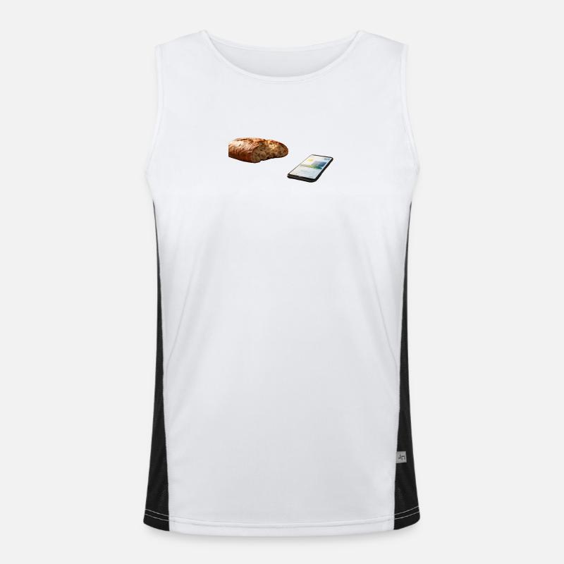 Bread - Men's Functional Contrast Tank Top  - white/black