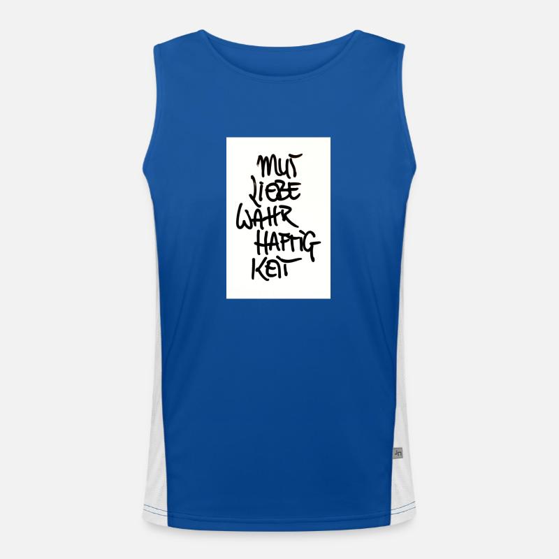 MUT, LIEBE, WAHRHAFTIGKEIT Funktionelles Kontrast-Tank Top für Männer 