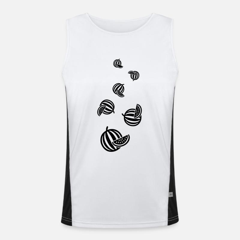 Melon fruit - Men's Functional Contrast Tank Top  - white/black