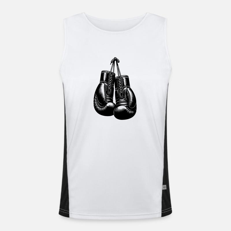 Gants de boxe classiques dans le style d’un boxeur vintage Débardeur respirant contrasté Homme 