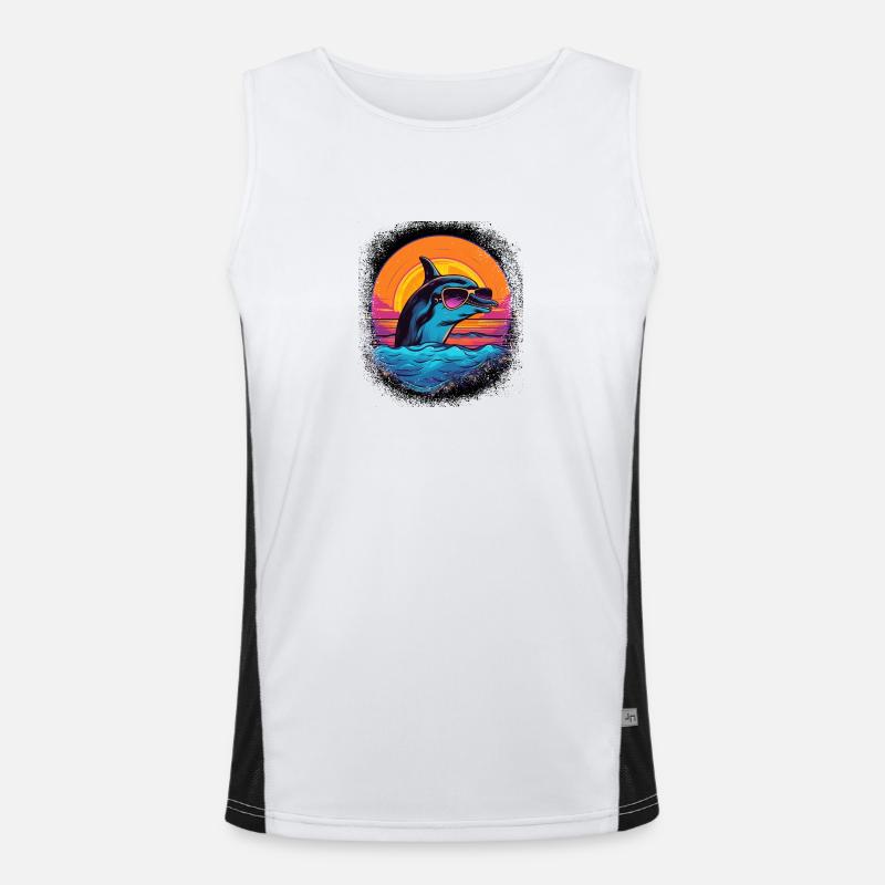 sea joke present birthday present idea Men's Functional Contrast Tank Top 