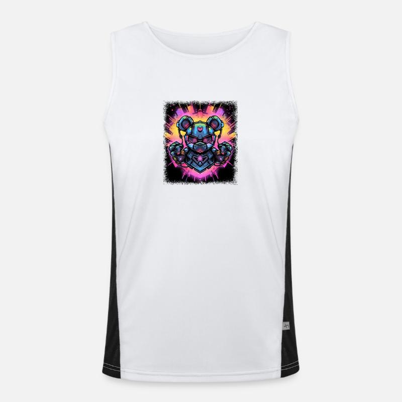 fun panda bear present idea sayings Funktionelles Kontrast-Tank Top für Männer 