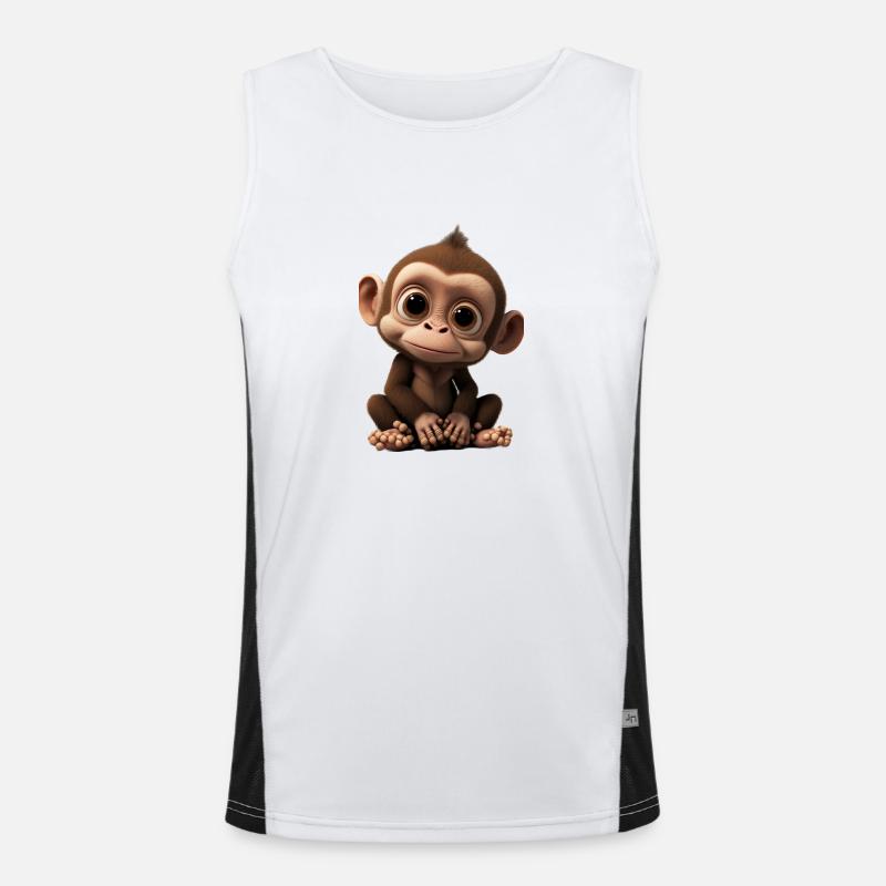 Baby Affe Funktionelles Kontrast-Tank Top für Männer 