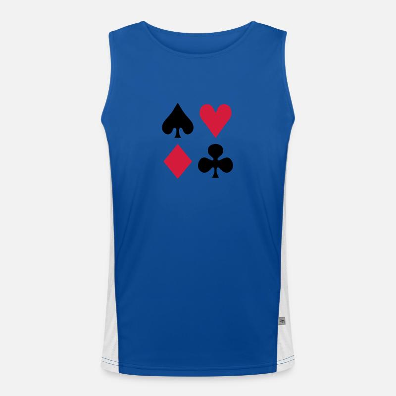 Poker Funktionelles Kontrast-Tank Top für Männer 