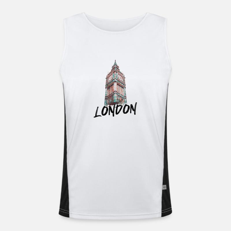 T-shirt Big Ben Londres - Illustration originale Débardeur respirant contrasté Homme 