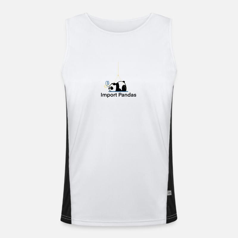 Import Pandas Python Joke Proggramer Men's Functional Contrast Tank Top 