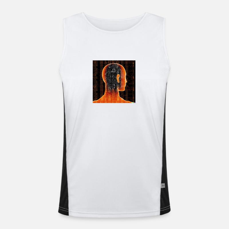 Artificial intelligence - Men's Functional Contrast Tank Top  - white/black