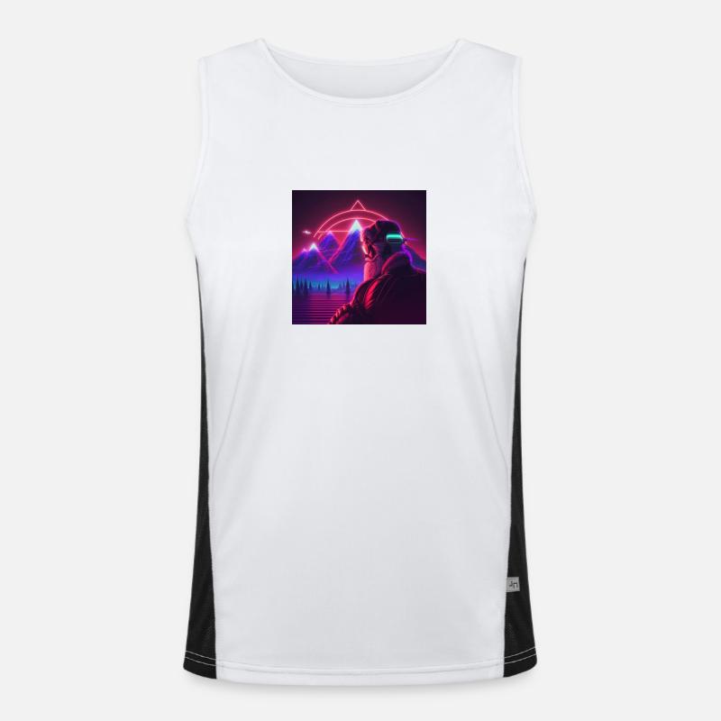 Cooler Weihnachtsmann Funktionelles Kontrast-Tank Top für Männer 