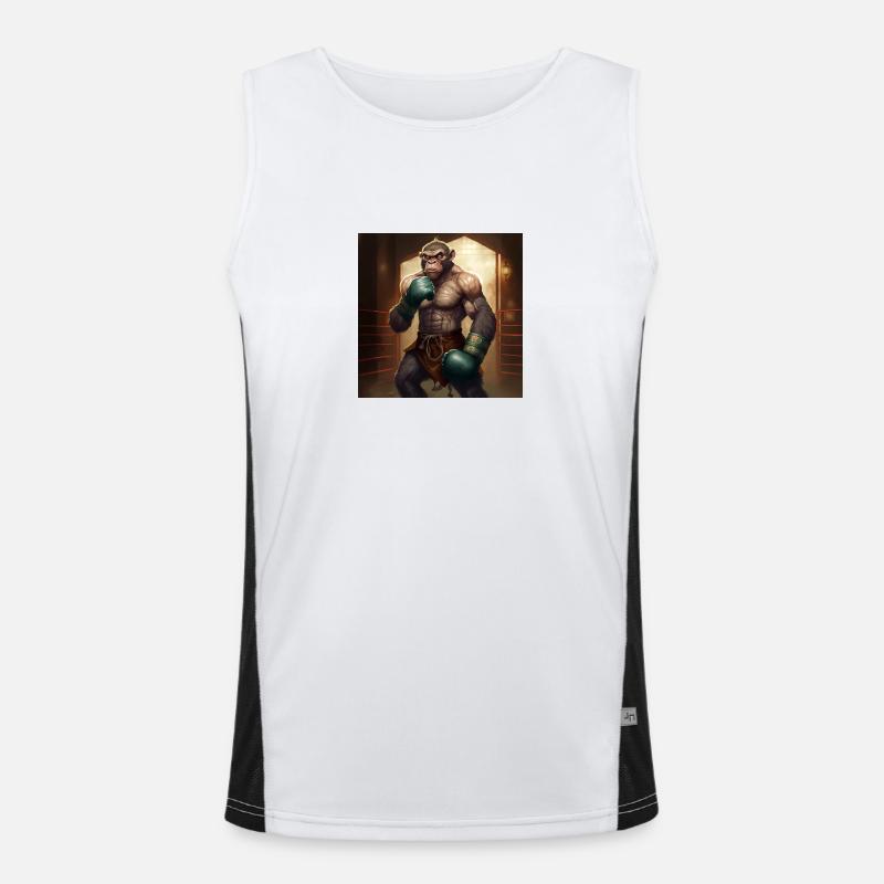 Affe Boxer und Kämpfer Funktionelles Kontrast-Tank Top für Männer 