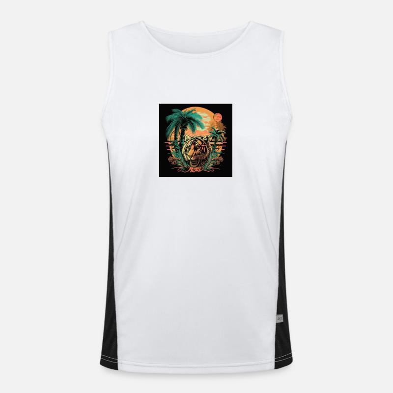 80s retro2 Funktionelles Kontrast-Tank Top für Männer 