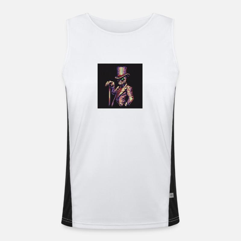 Alien im Anzug [Pixelkunst] Funktionelles Kontrast-Tank Top für Männer 