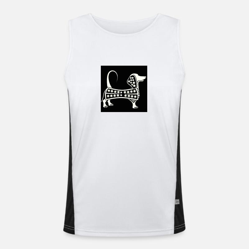 Dachshund 1920 Funktionelles Kontrast-Tank Top für Männer 