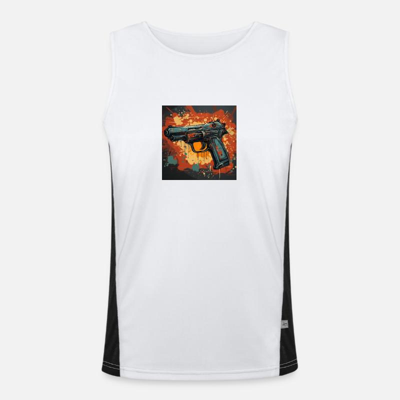 Kreide-Pistole Funktionelles Kontrast-Tank Top für Männer 