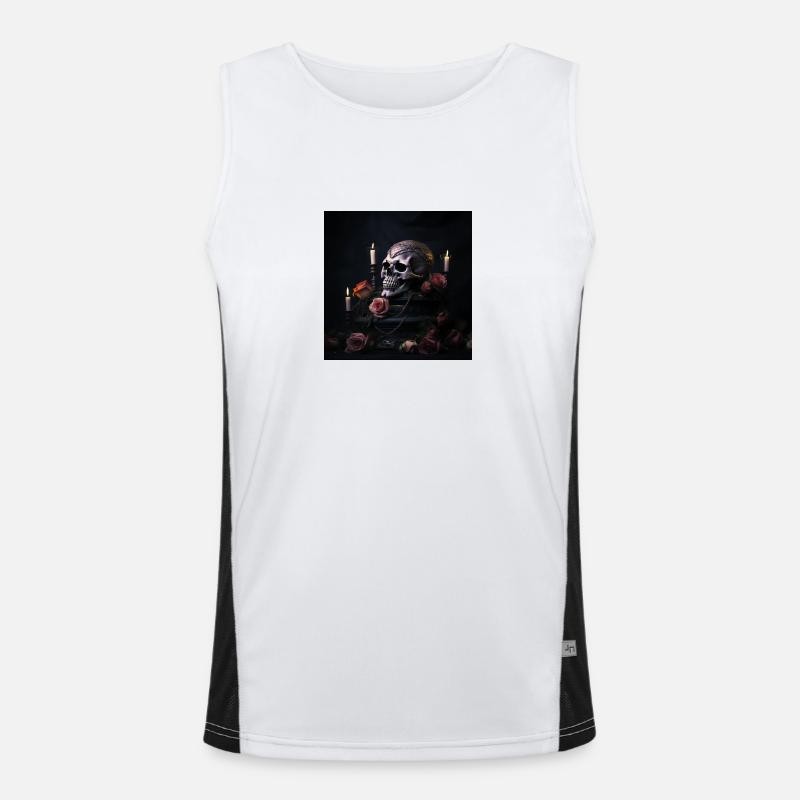 Vergänglichkeit - Gothic T-Shirt Design Funktionelles Kontrast-Tank Top für Männer 