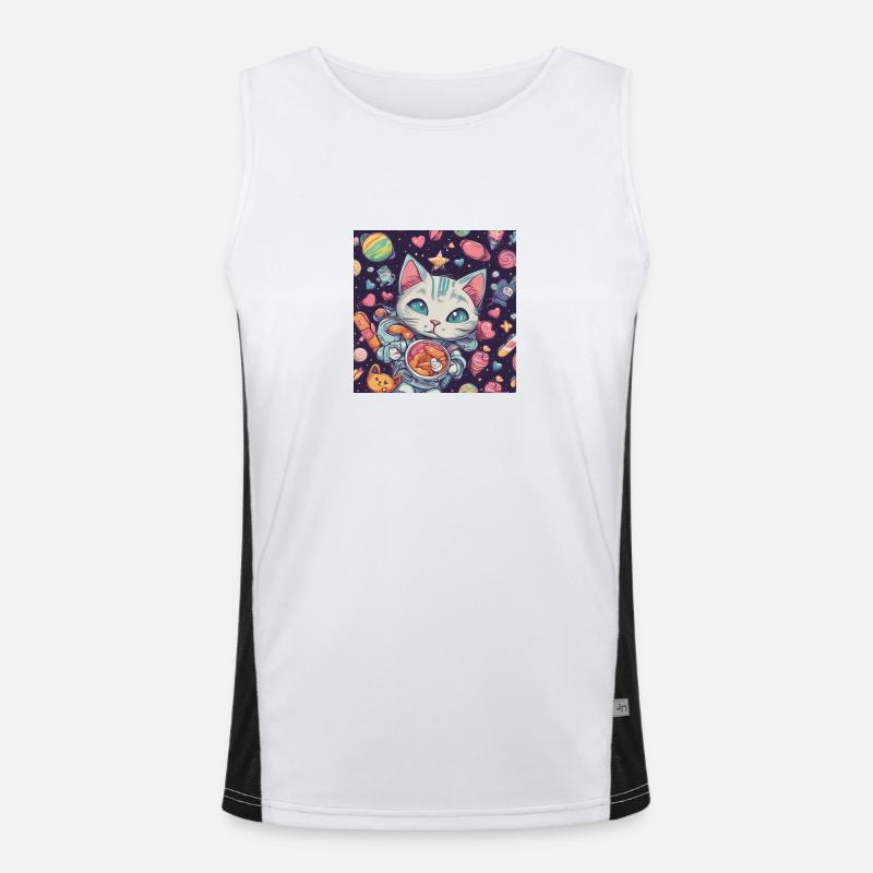Chat dans l’espace Vol.1 Débardeur respirant contrasté Homme 