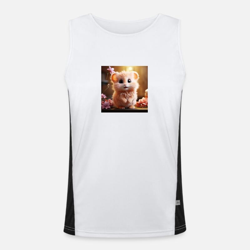 Fluffy mouse Funktionelles Kontrast-Tank Top für Männer 
