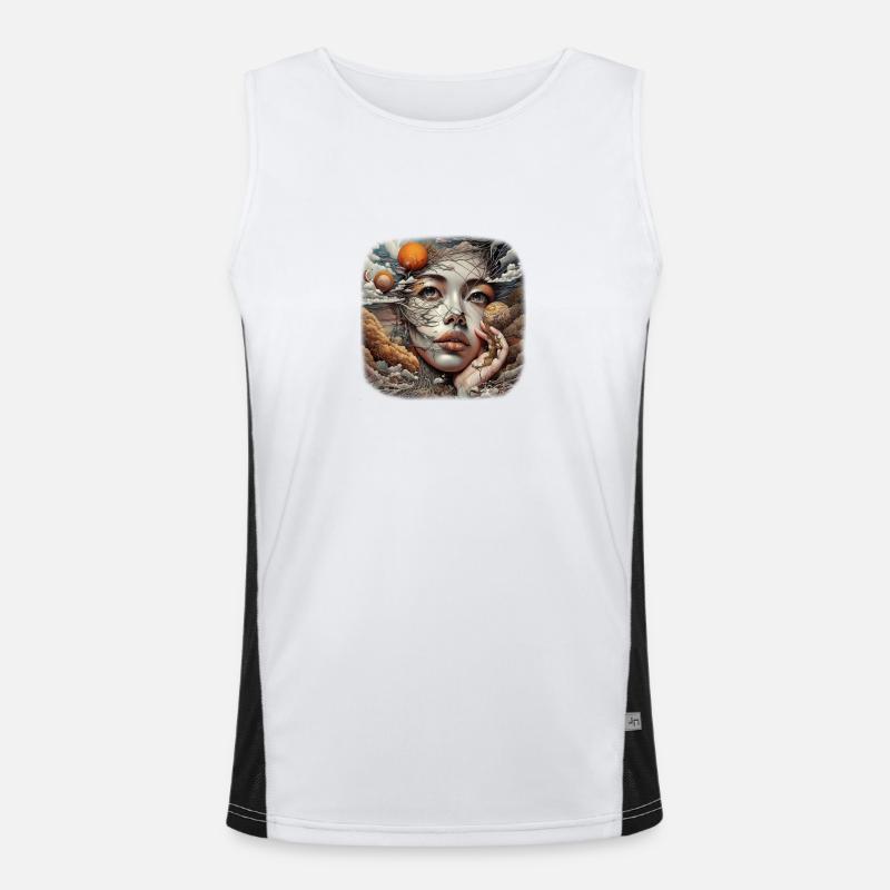 Devine Goddess Men's Functional Contrast Tank Top 