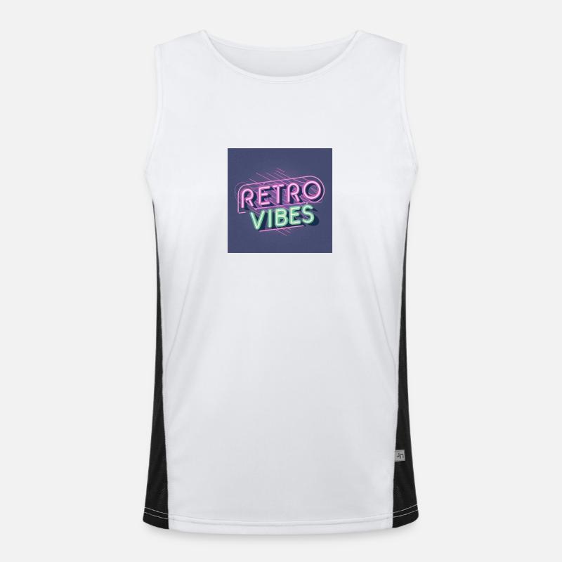 Retro Vibes Funktionelles Kontrast-Tank Top für Männer 
