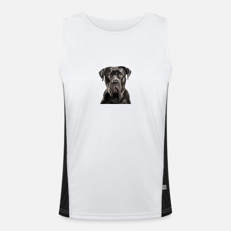 Cane Corso Funktionelles Kontrast-Tank Top für Männer 
