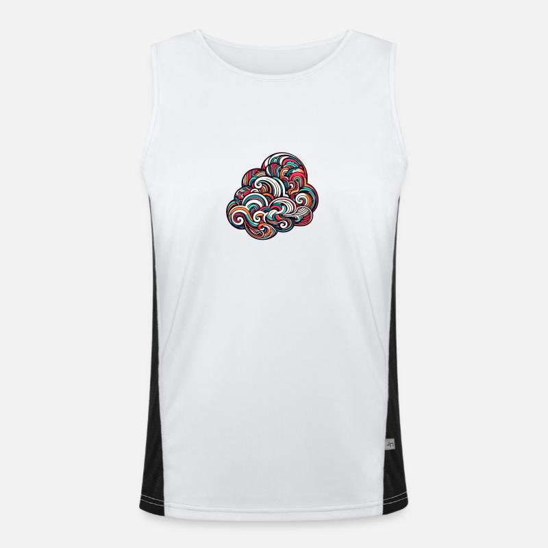Psychedelic cloud Men's Functional Contrast Tank Top 
