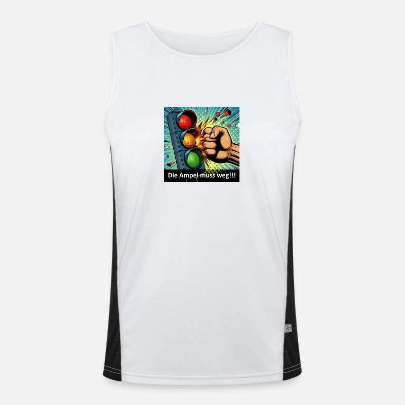 Ende der Ampel Funktionelles Kontrast-Tank Top für Männer 