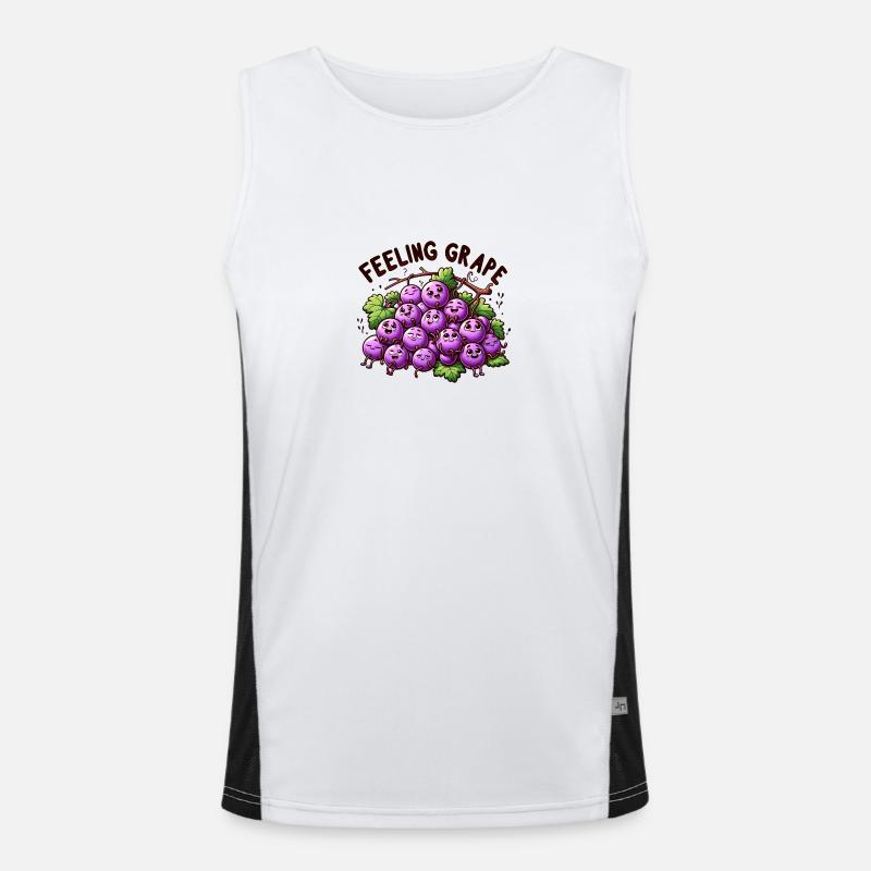 Feeling Grape Funktionelles Kontrast-Tank Top für Männer 
