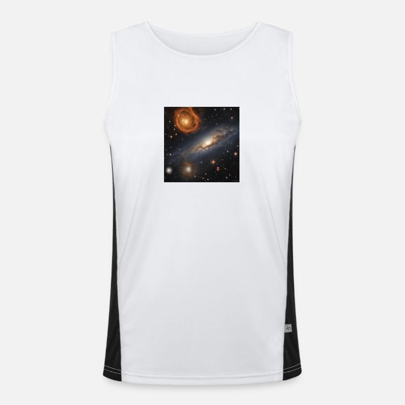 Galaxy Funktionelles Kontrast-Tank Top für Männer 