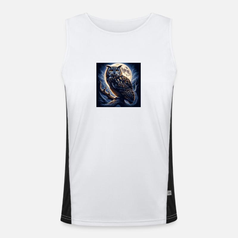 Eule Funktionelles Kontrast-Tank Top für Männer 