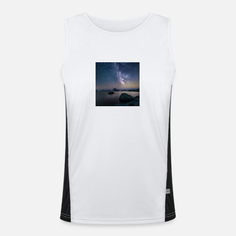 Starry sky Men's Functional Contrast Tank Top 