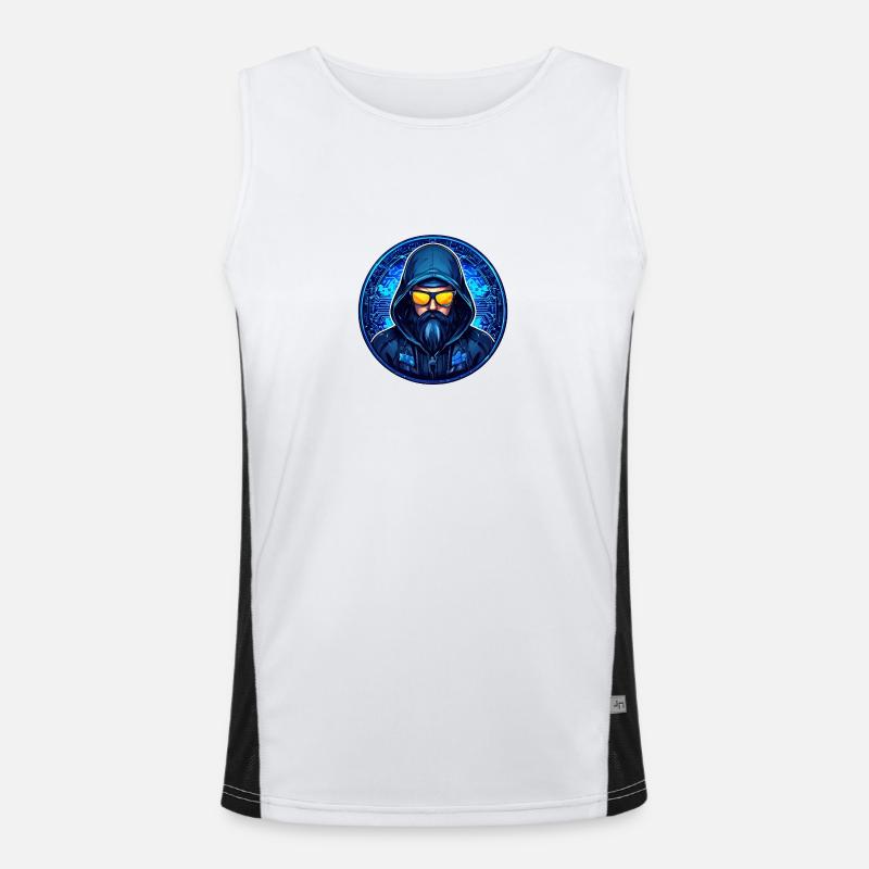 Schwedisches Hacker-Emblem 2 Funktionelles Kontrast-Tank Top für Männer 